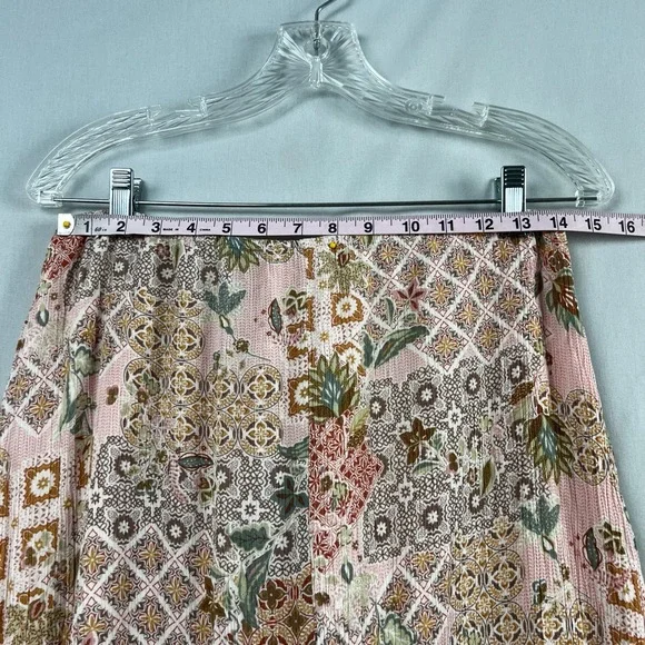 Promesa Maxi Dress Womens Medium Sleeveless Floral Cutout Sides Gauze Pink - Picture 7 of 10